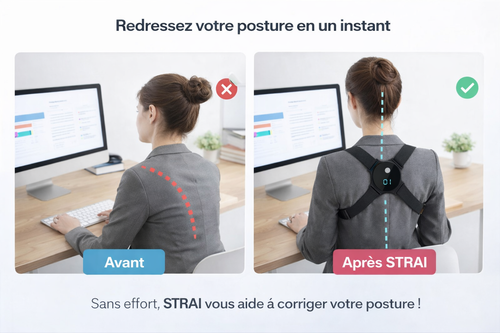 STRAI™ – Correcteur de posture intelligent avec rappel par vibration